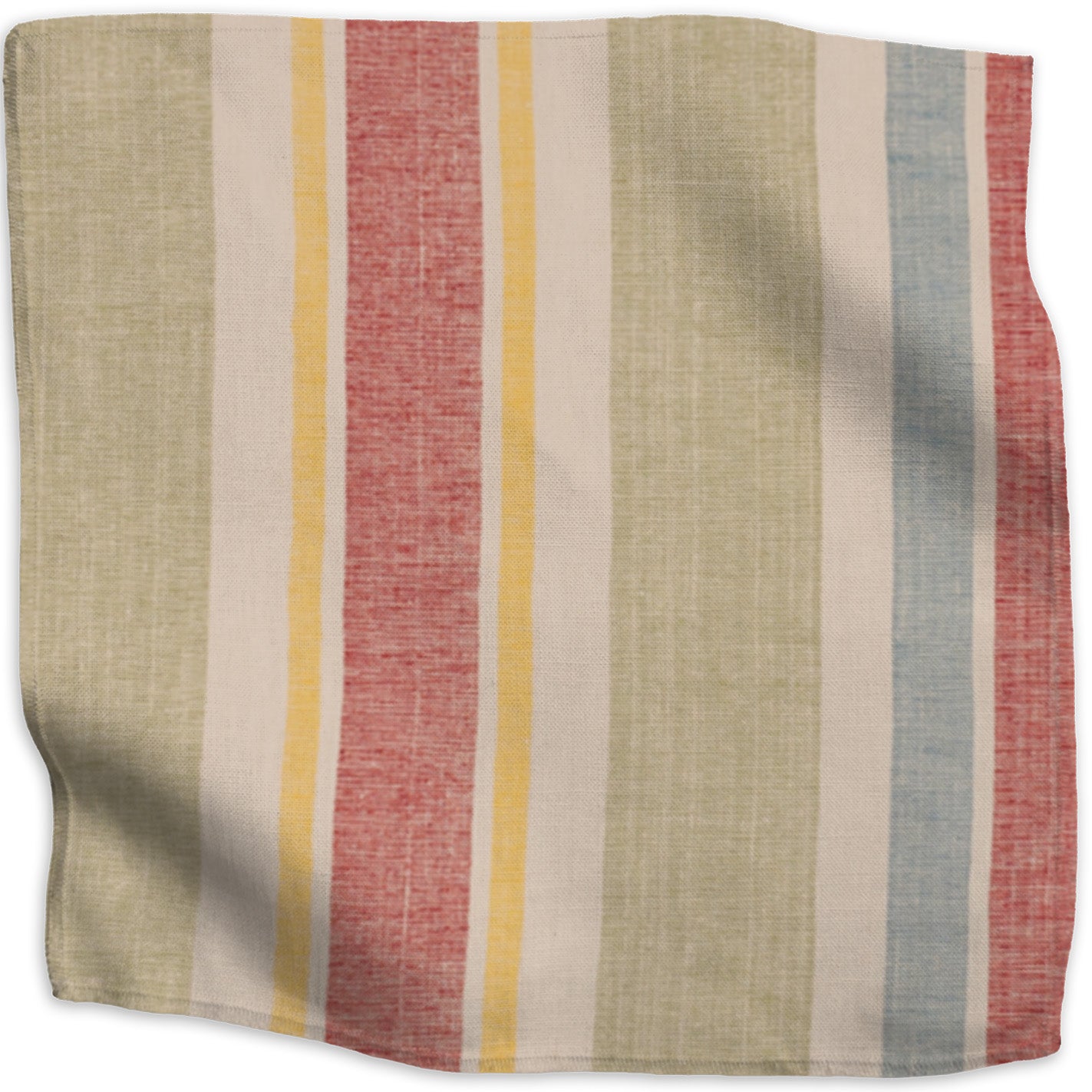 Moroccan Stripe linen - Margarita Green colorway swatch