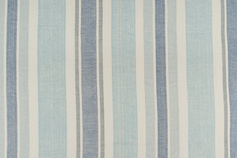 Moroccan Stripe linen - Nautical colorway repeat