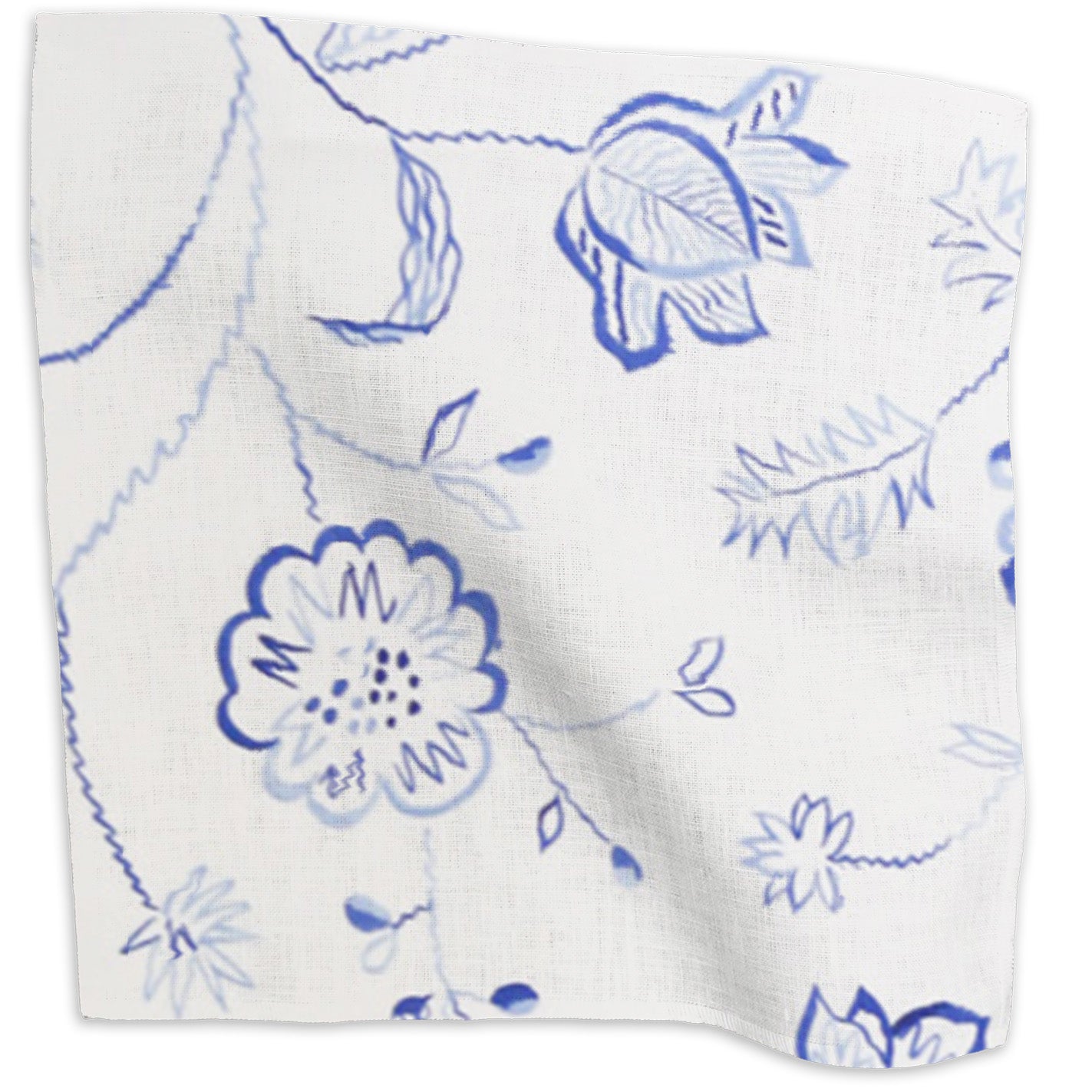 Northhaven floral linen/cotton blend - Blue colorway swatch