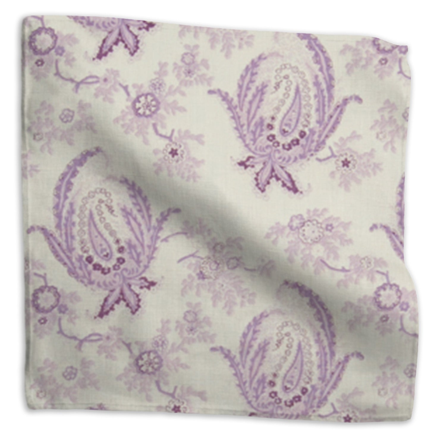 Paisley Stripe linen - Lavender colorway swatch