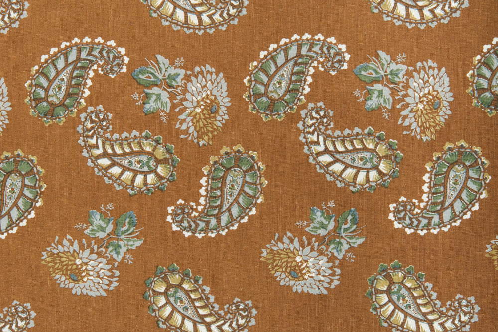 Quilt floral linen - Pug colorway repeat
