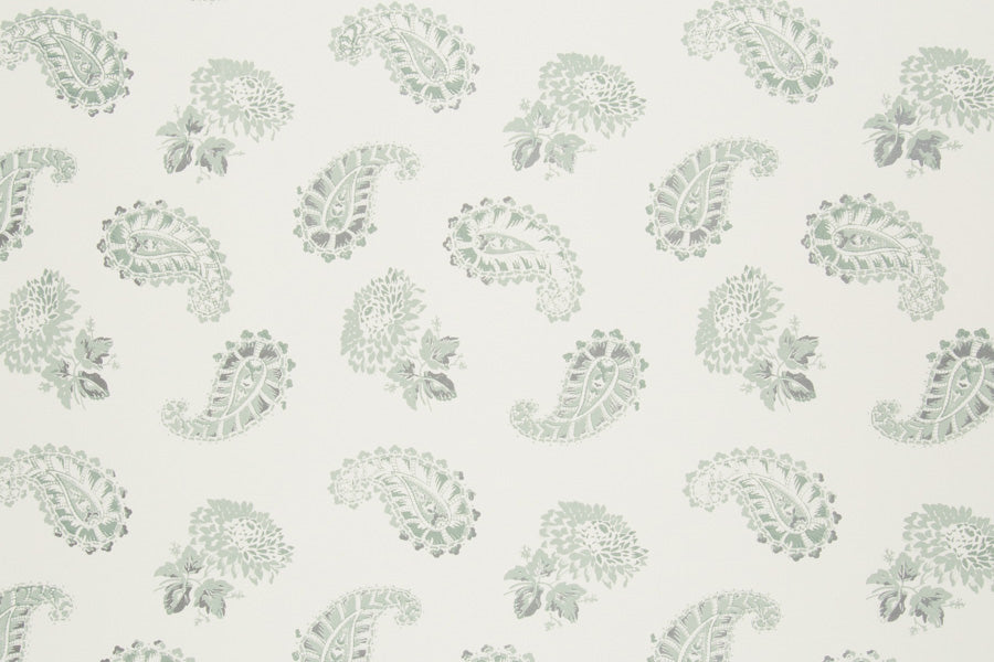 Quilt floral wallpaper - Silvertree/Pewter Metallic colorway repeat