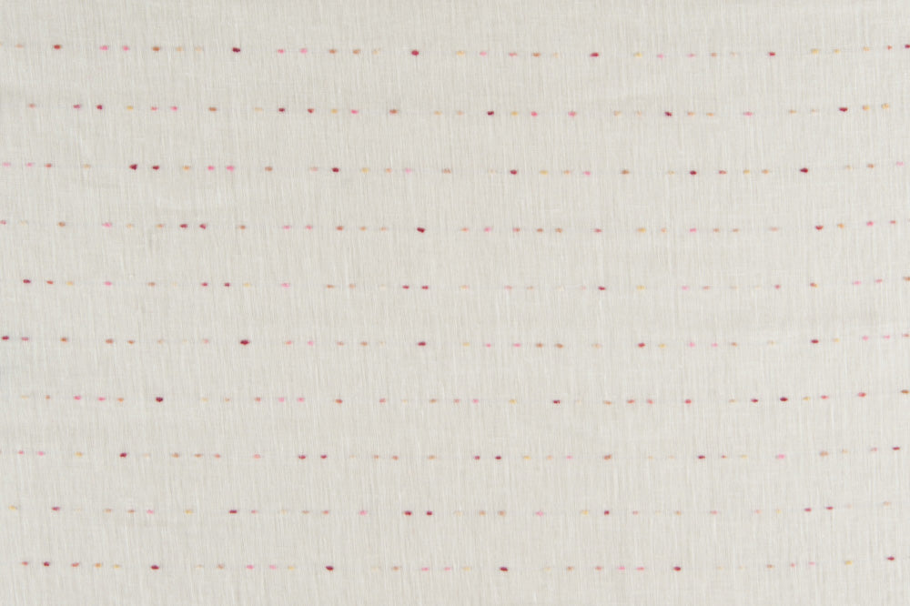 Sheer Confetti dotted linen - Desert Rose colorway repeat