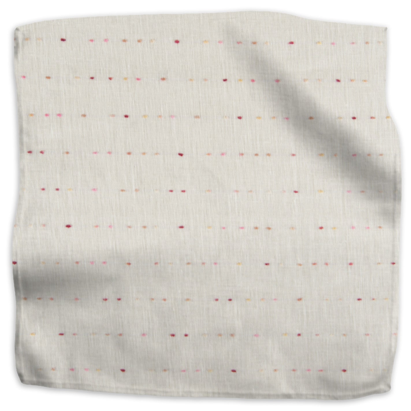 Sheer Confetti dotted linen - Desert Rose colorway swatch