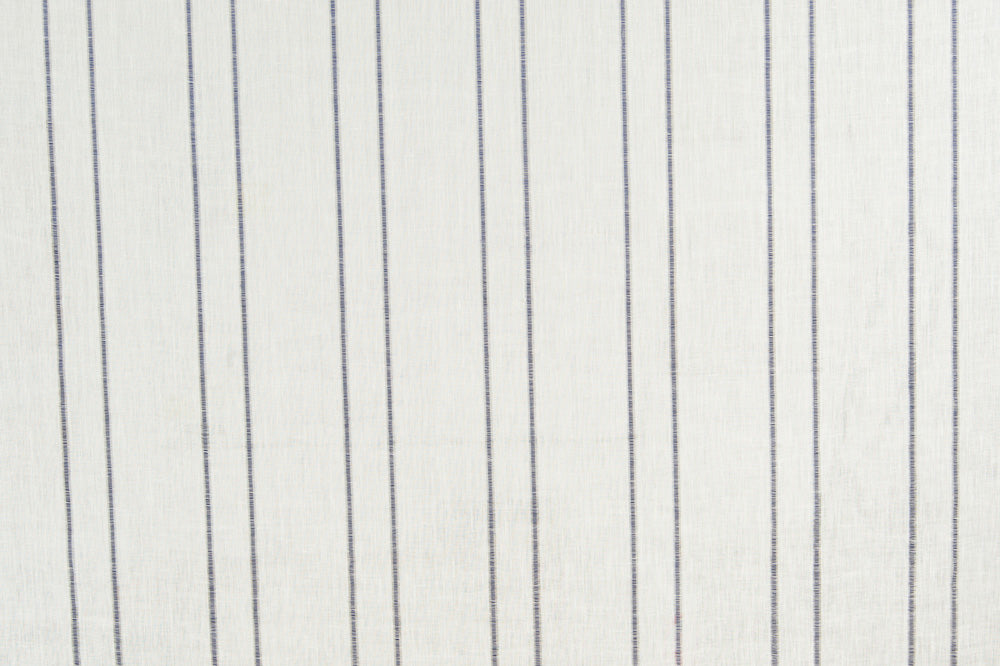 Sheer Stripe linen - Indigo colorway repeat