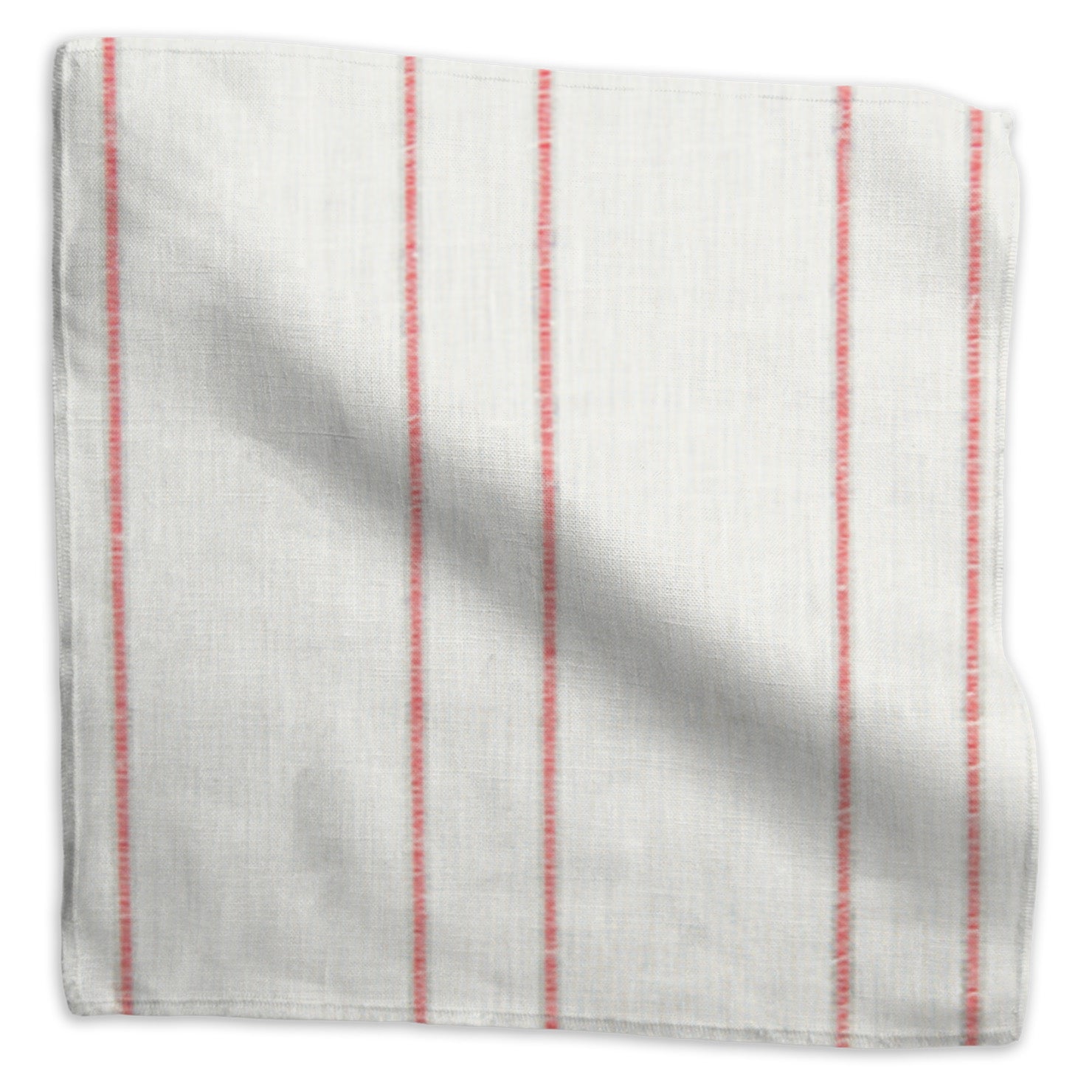 Sheer Stripe linen - Red colorway swatch