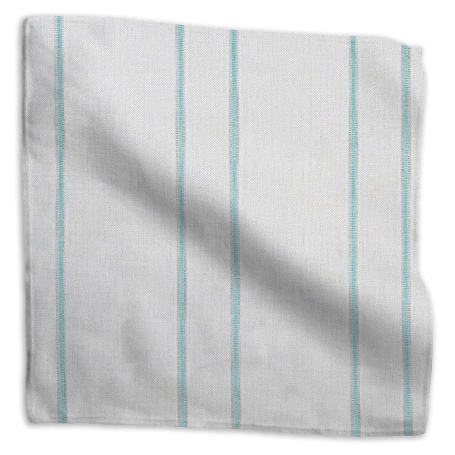 Sheer Stripe linen - Turquoise colorway swatch