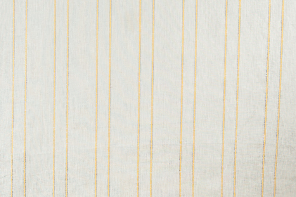 Sheer Stripe linen - Yellow colorway repeat