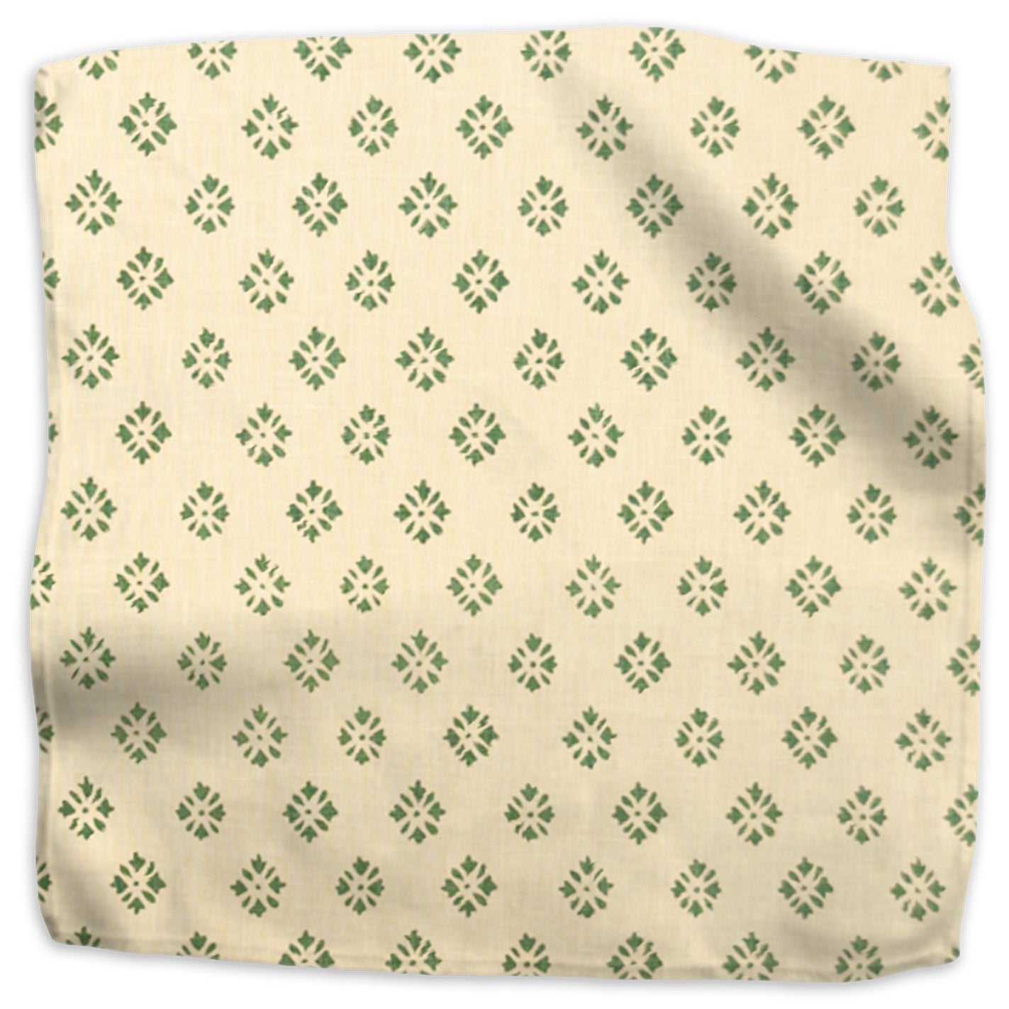 Sidone geometric linen - Forrest colorway swatch