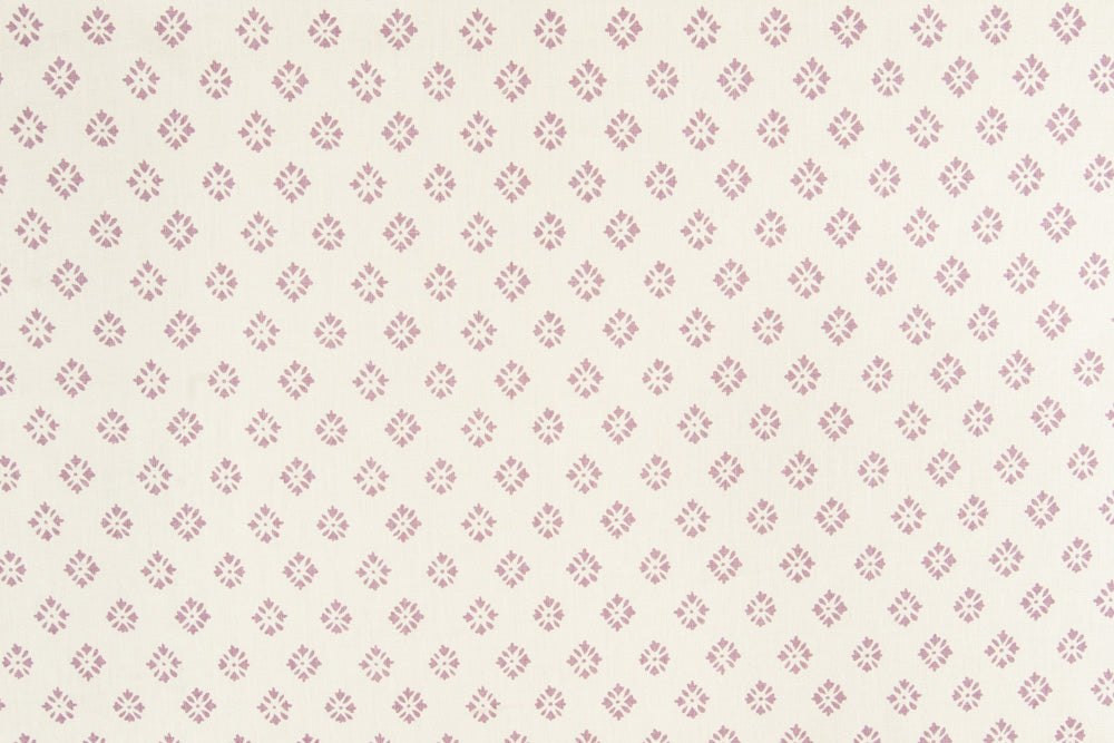 Sidone geometric linen - Mauve colorway repeat