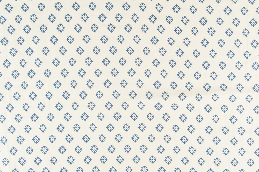 Sidone geometric linen - Nautical colorway repeat