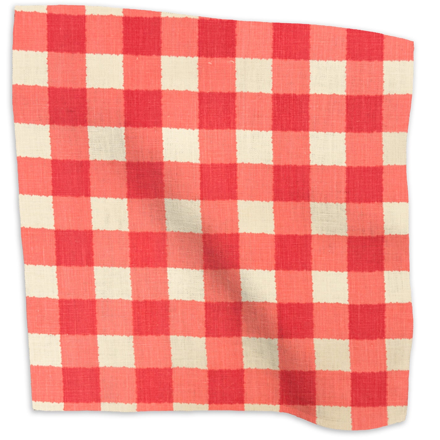 Small Check linen - Red colorway swatch