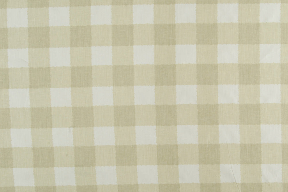 Small Check linen - Sage colorway repeat