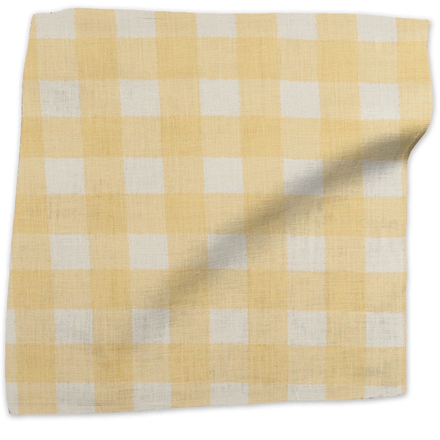 Small Check linen - Yellow colorway swatch