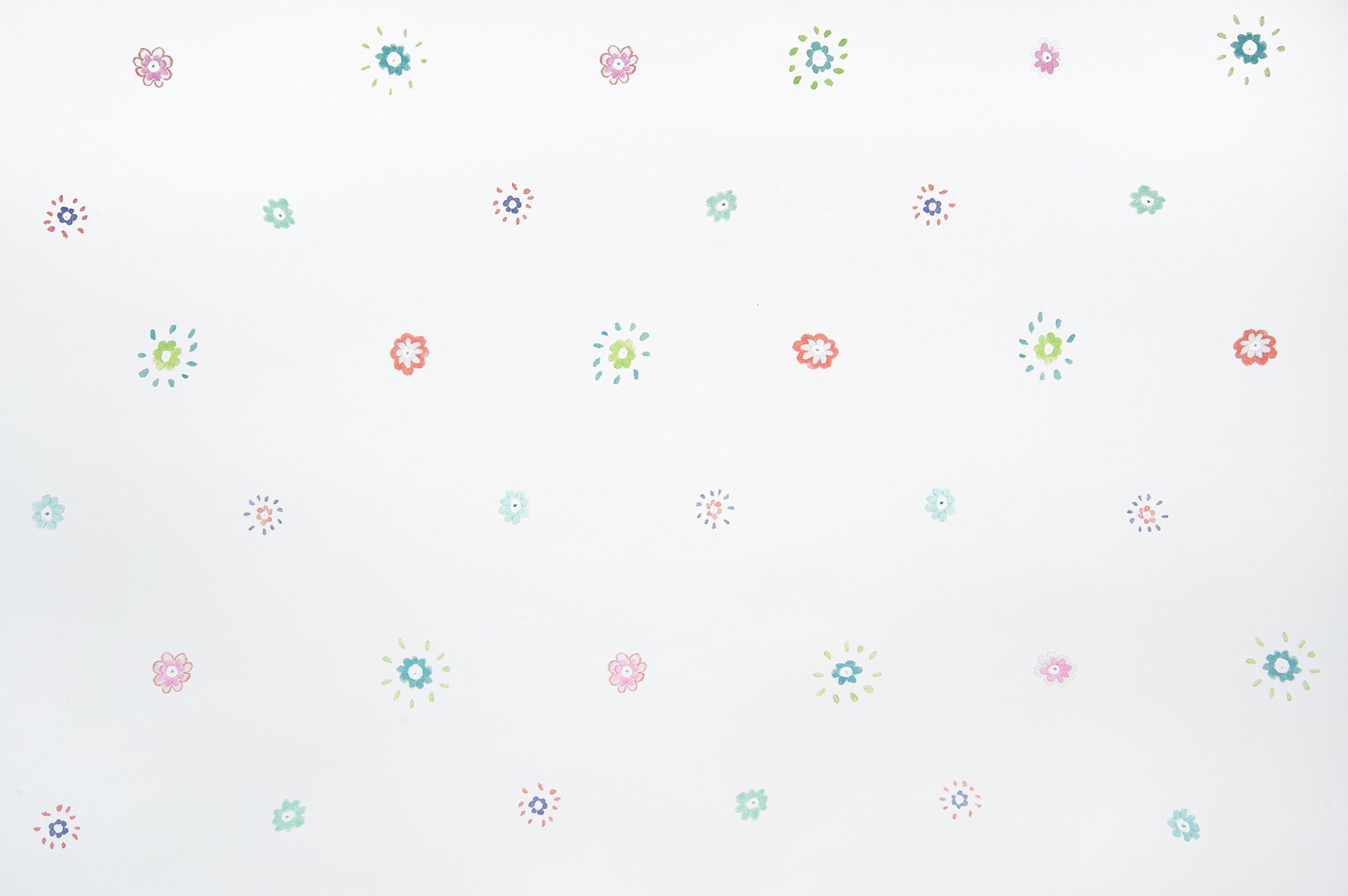 Sunburst geometric wallpaper - Multi colorway repeat