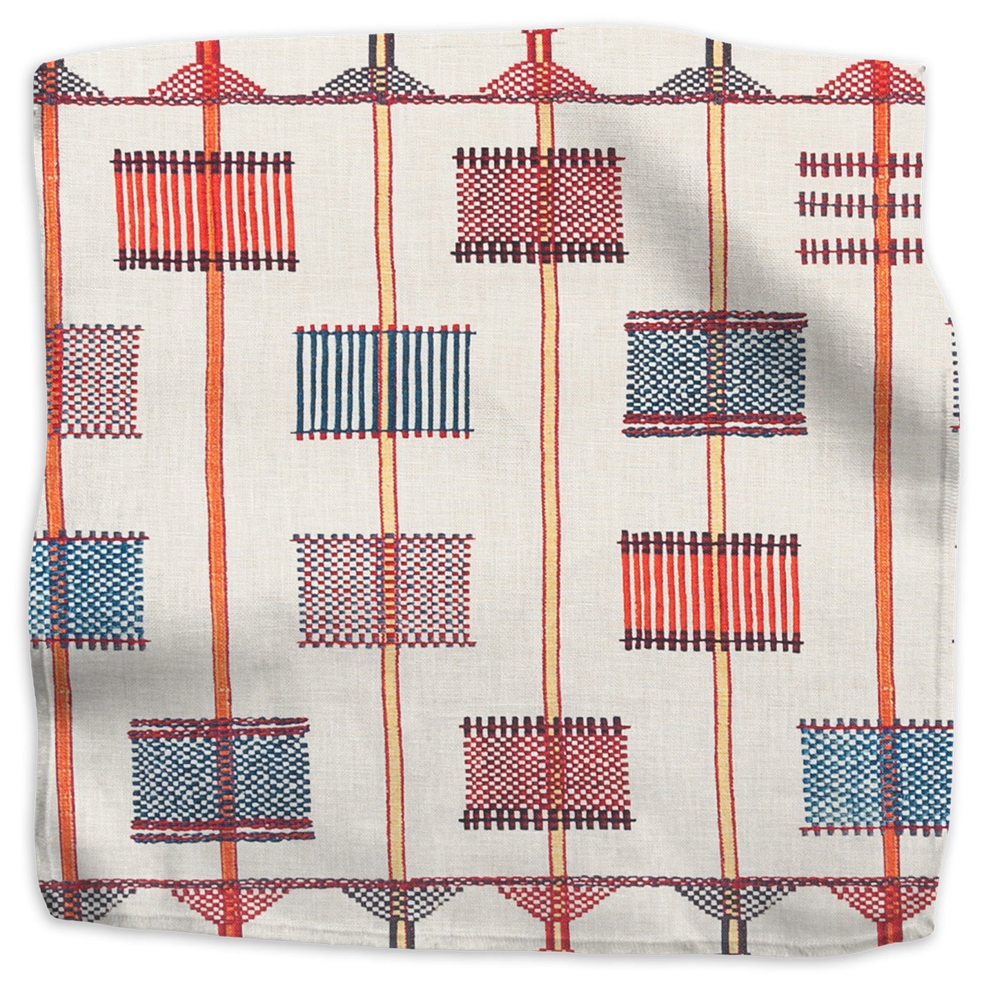 Togo Check linen - Multi-Color colorway swatch
