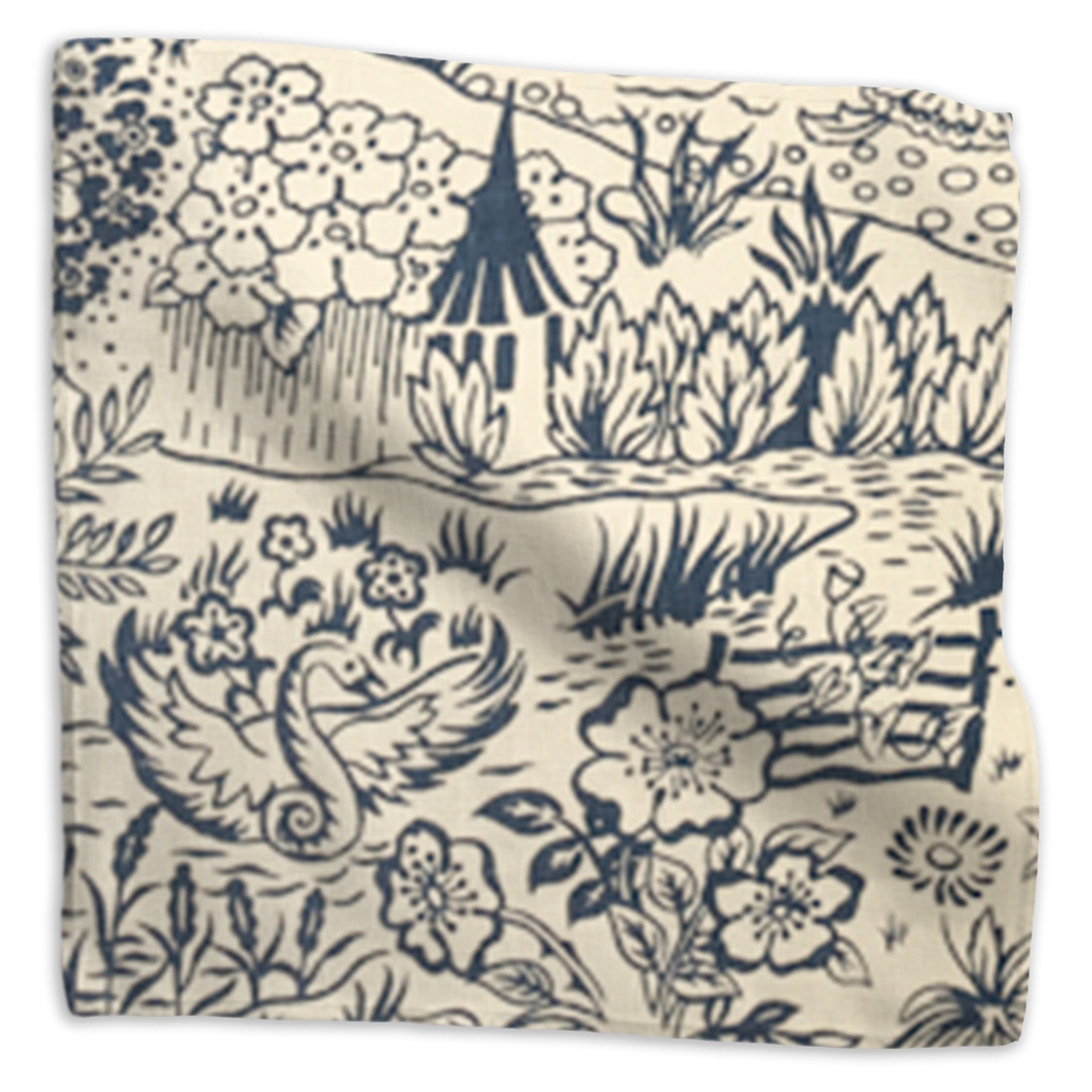 Toile linen - Blue colorway swatch