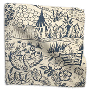 Toile linen - Blue colorway swatch