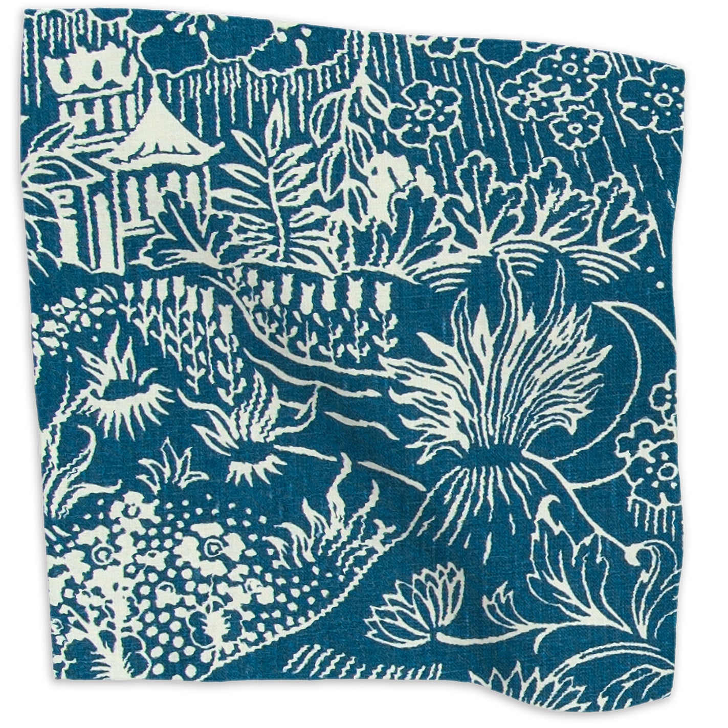 Toile linen - Indigo colorway swatch