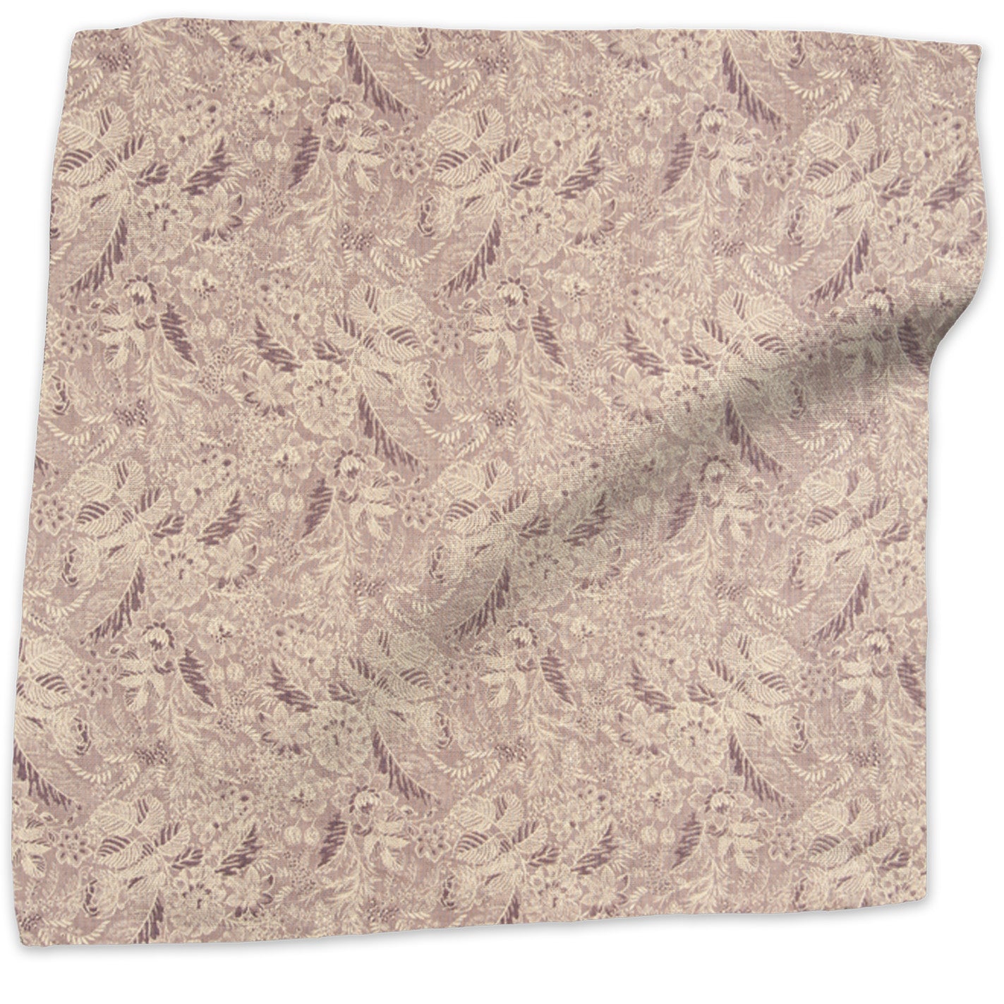 Wildflowers floral linen - Aubergine colorway swatch