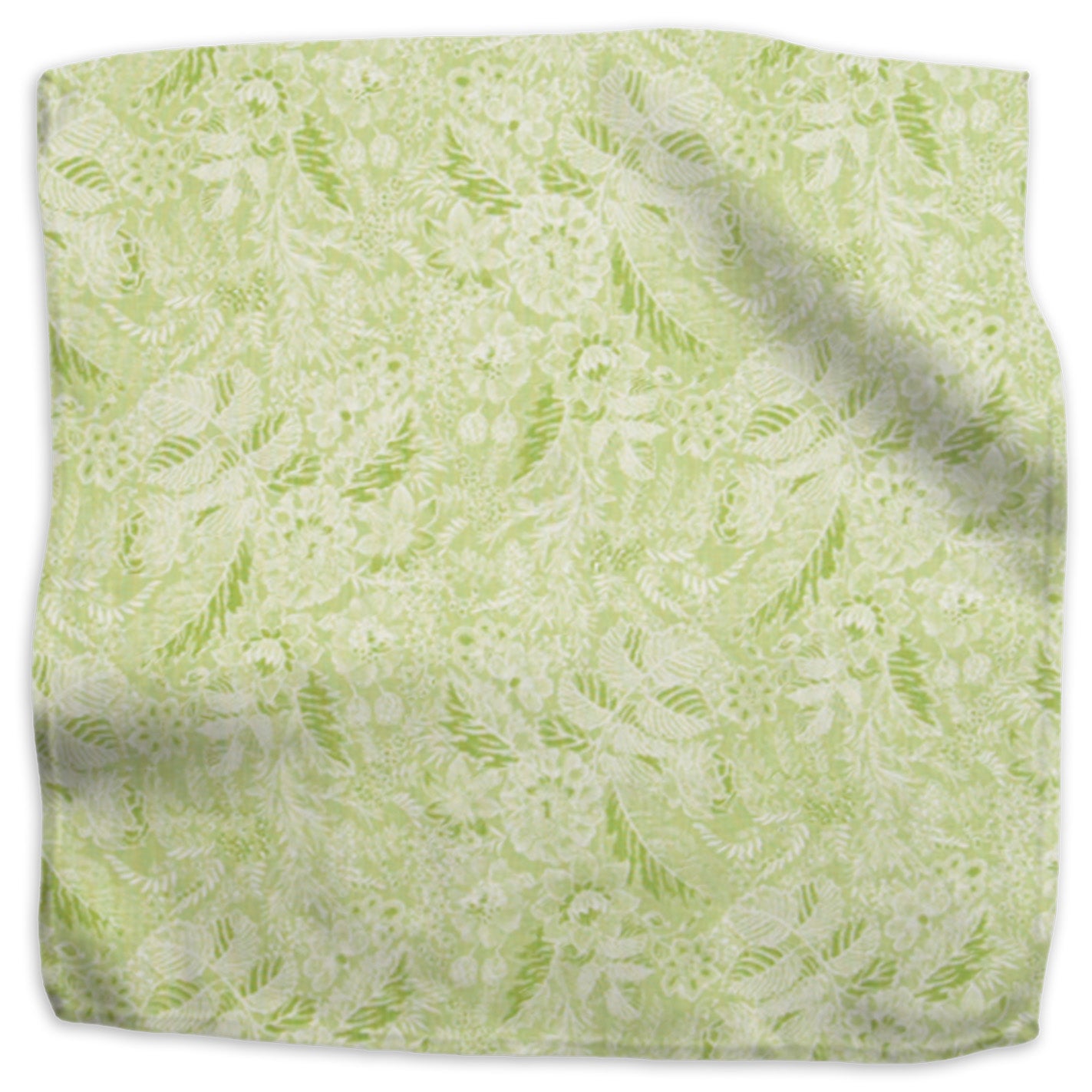 Wildflowers floral linen - Green colorway swatch