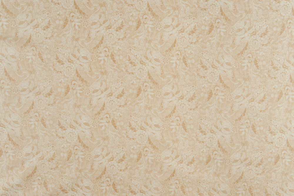Wildflowers floral linen - Tan colorway repeat