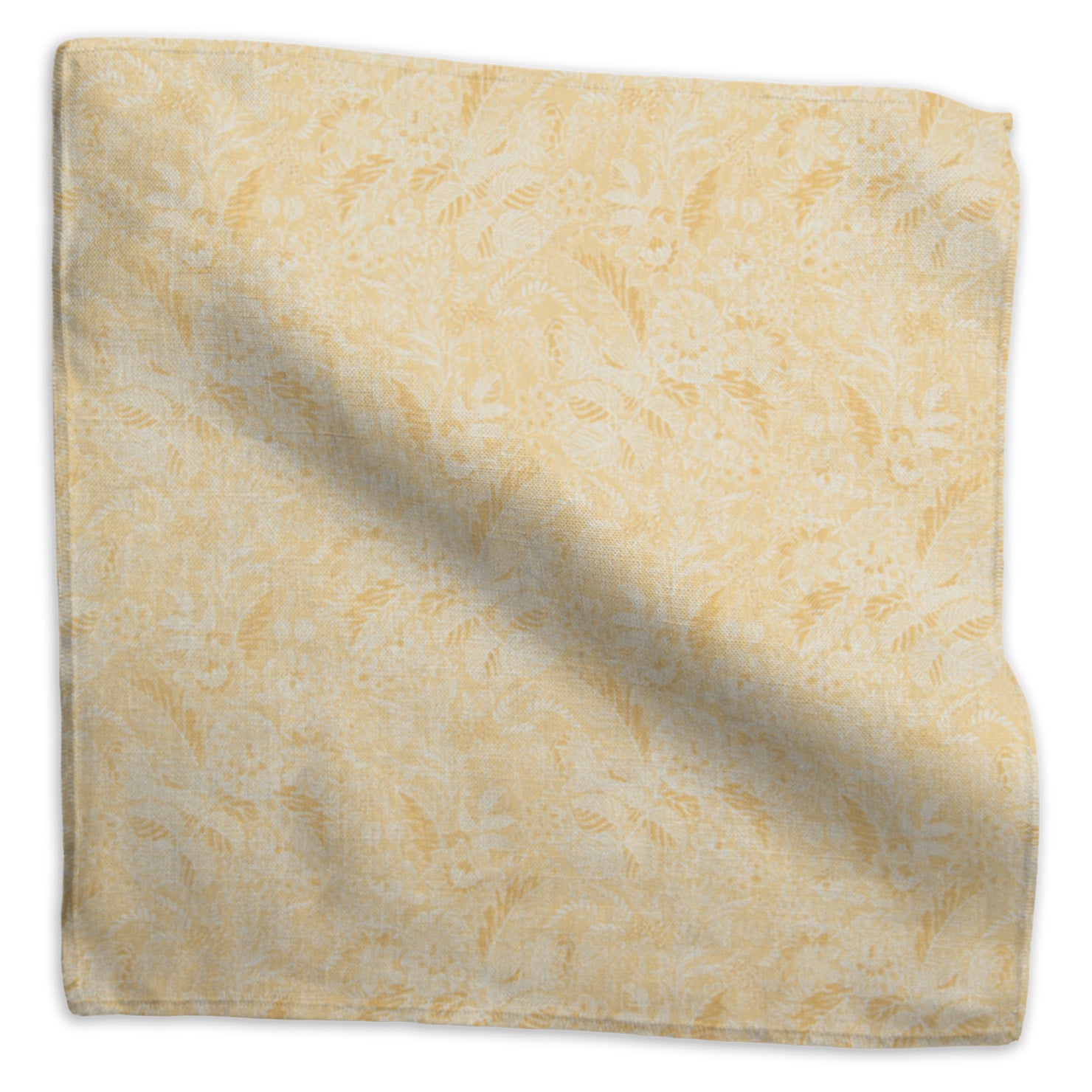 Wildflowers floral linen - Yellow - Special Order colorway swatch