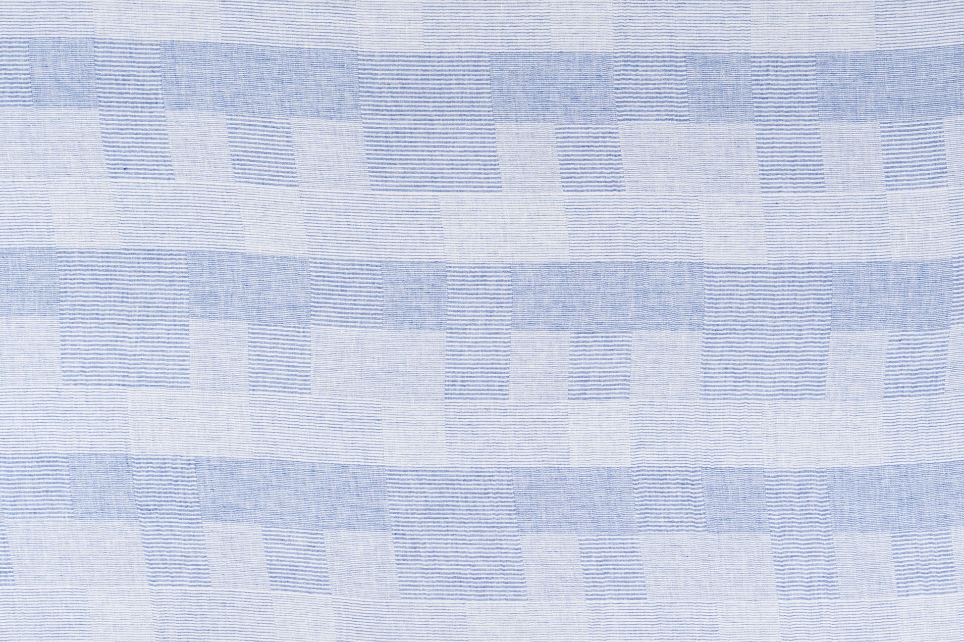 Woven Patchwork geometric linen - Blue colorway repeat