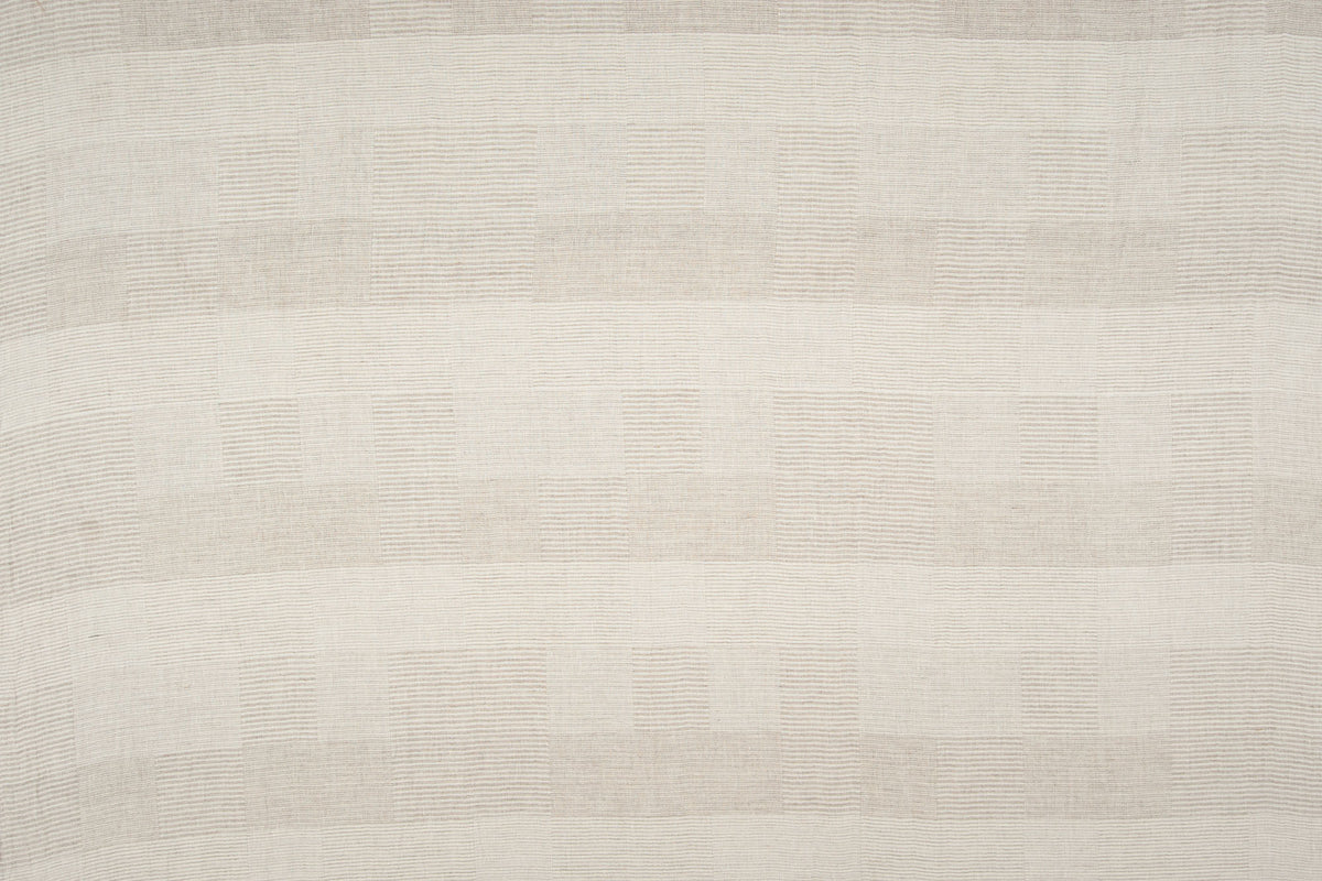 Woven Patchwork geometric linen - Taupe colorway repeat