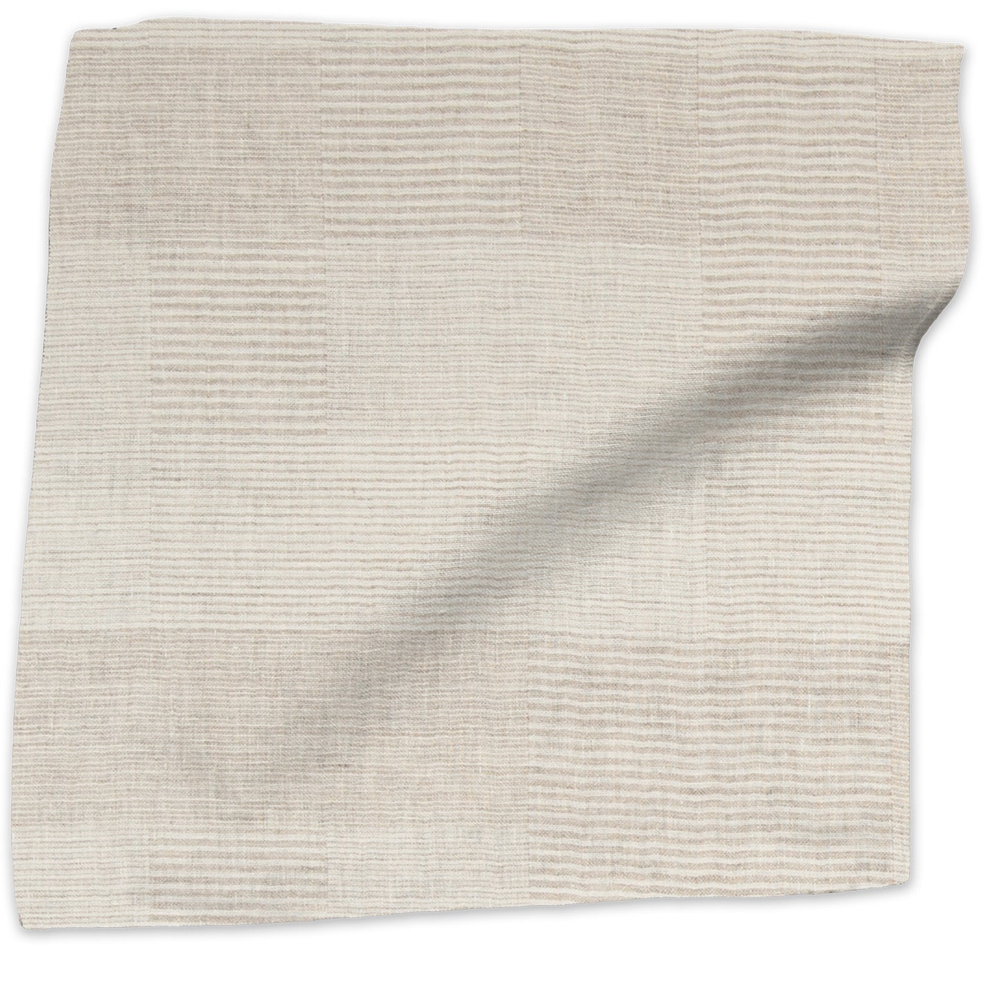Woven Patchwork geometric linen - Taupe colorway swatch