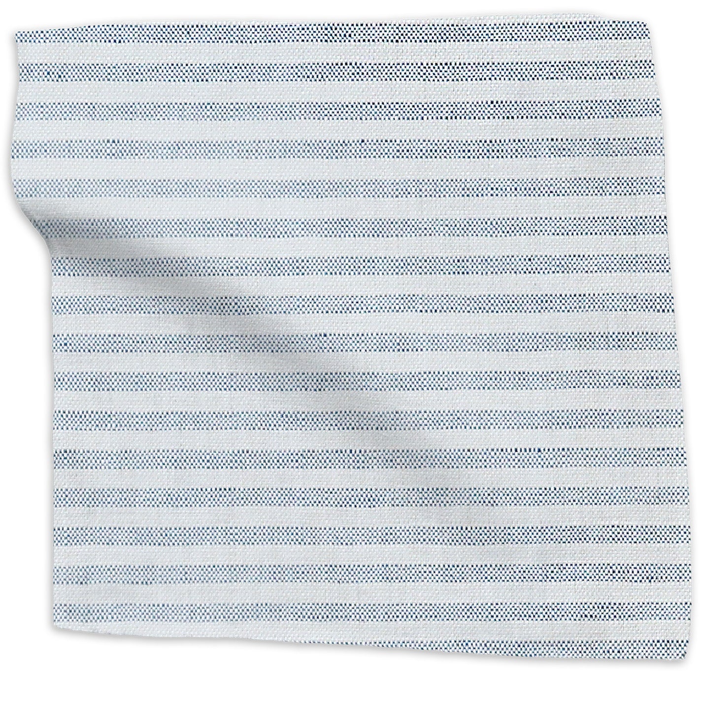 Woven Stripe lyocell/linen blend - Indigo colorway swatch