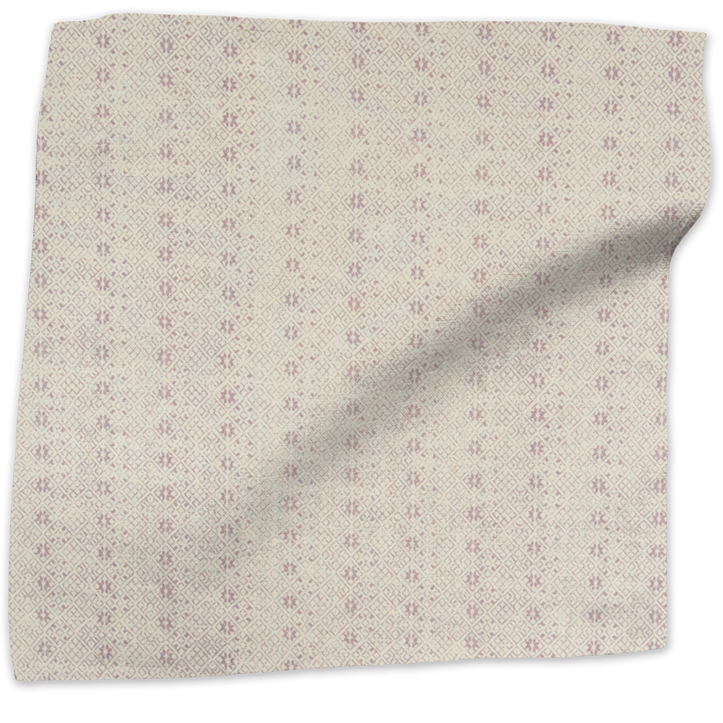 Zazu geometric linen - Mauve colorway swatch