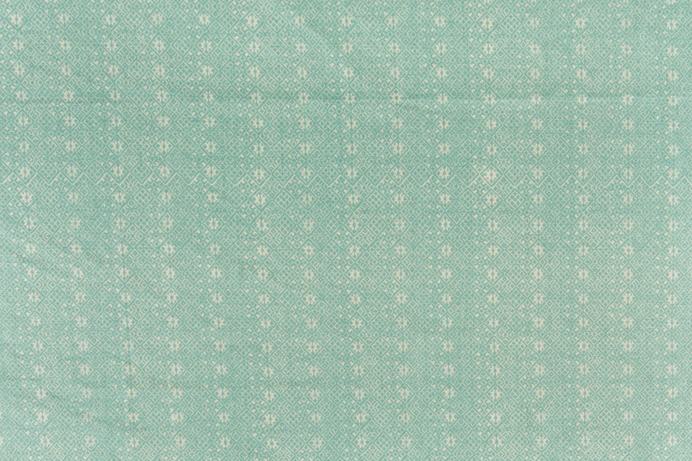Zazu geometric linen - Reverse Pistachio colorway repeat