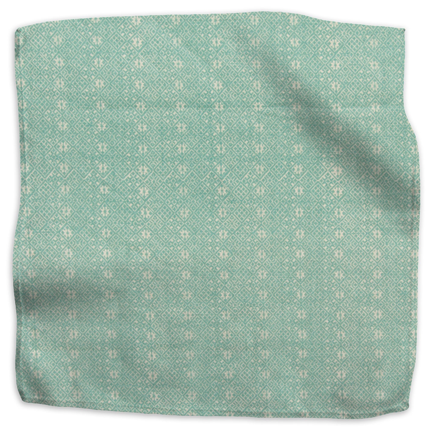 Zazu geometric linen - Reverse Pistachio colorway swatch
