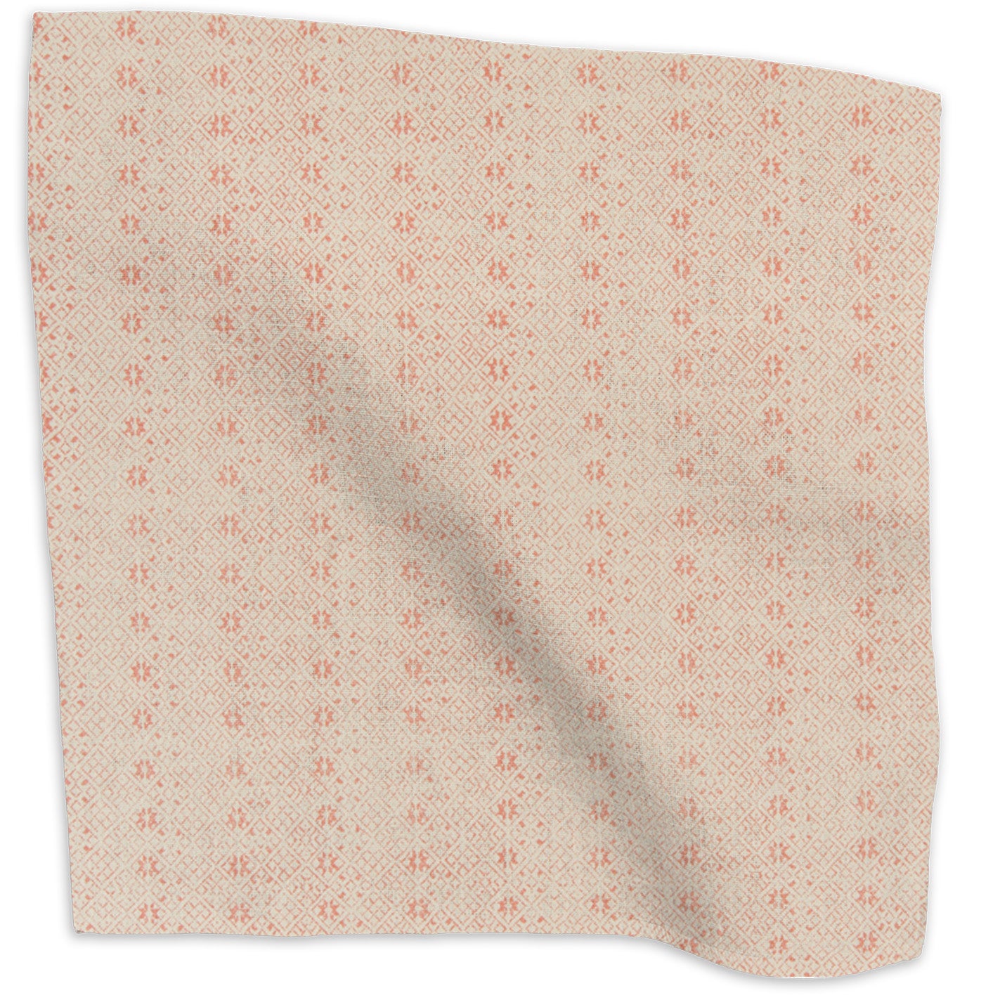 Zazu geometric linen - Rose colorway swatch