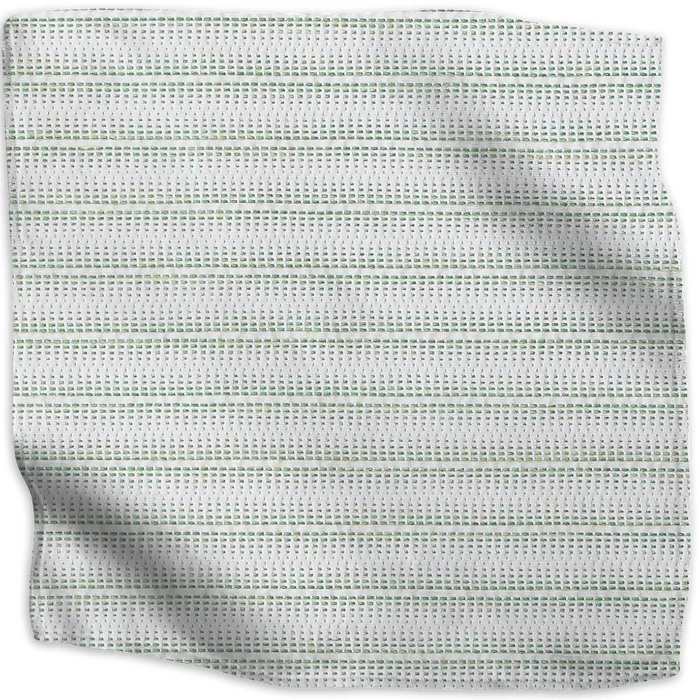 Zig Zag geometric poly/cotton/linen blend - Emerald colorway swatch