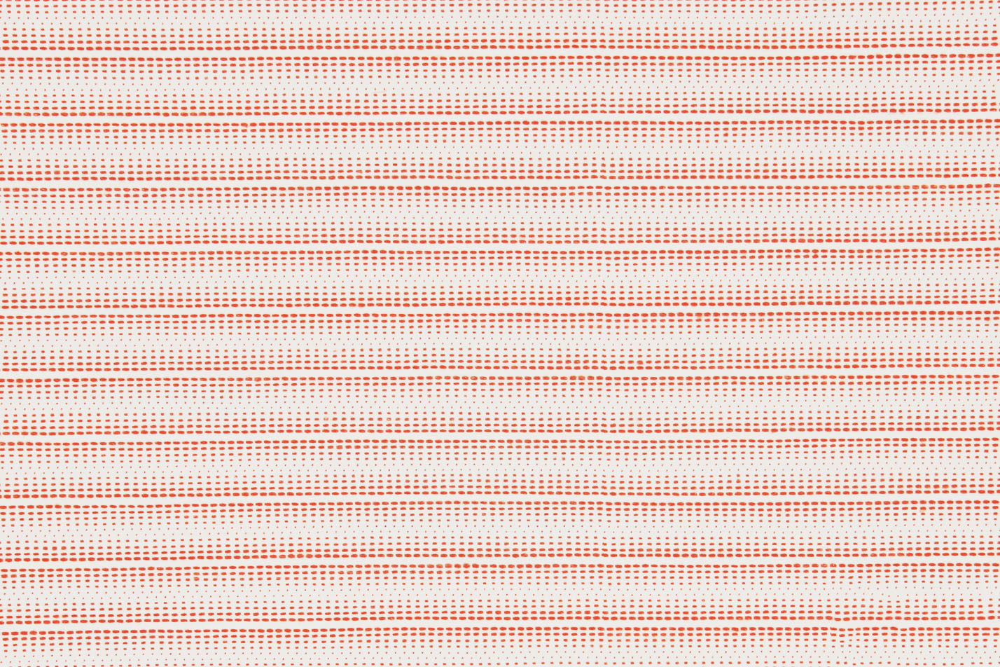 Zig Zag geometric poly/cotton/linen blend - Orange colorway repeat
