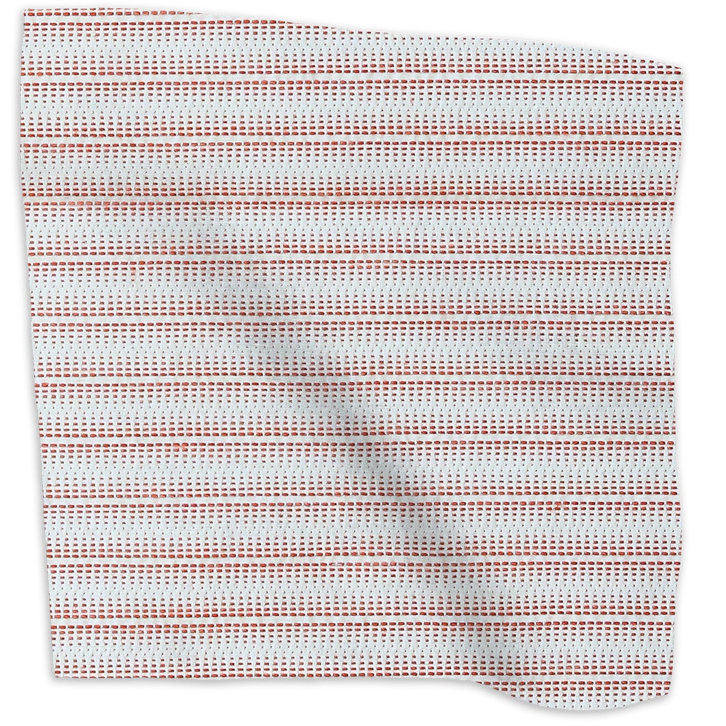 Zig Zag geometric poly/cotton/linen blend - Red colorway swatch