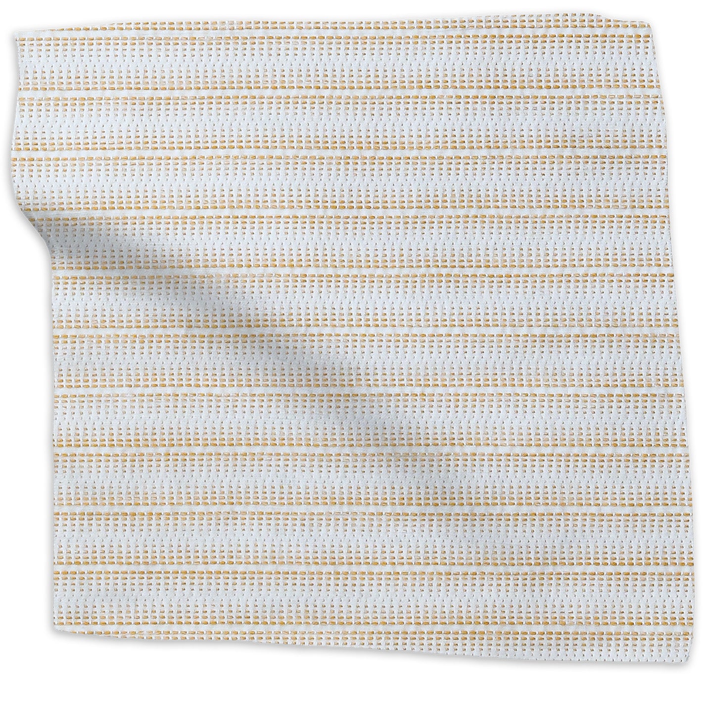 Zig Zag geometric poly/cotton/linen blend - Sunflower colorway swatch